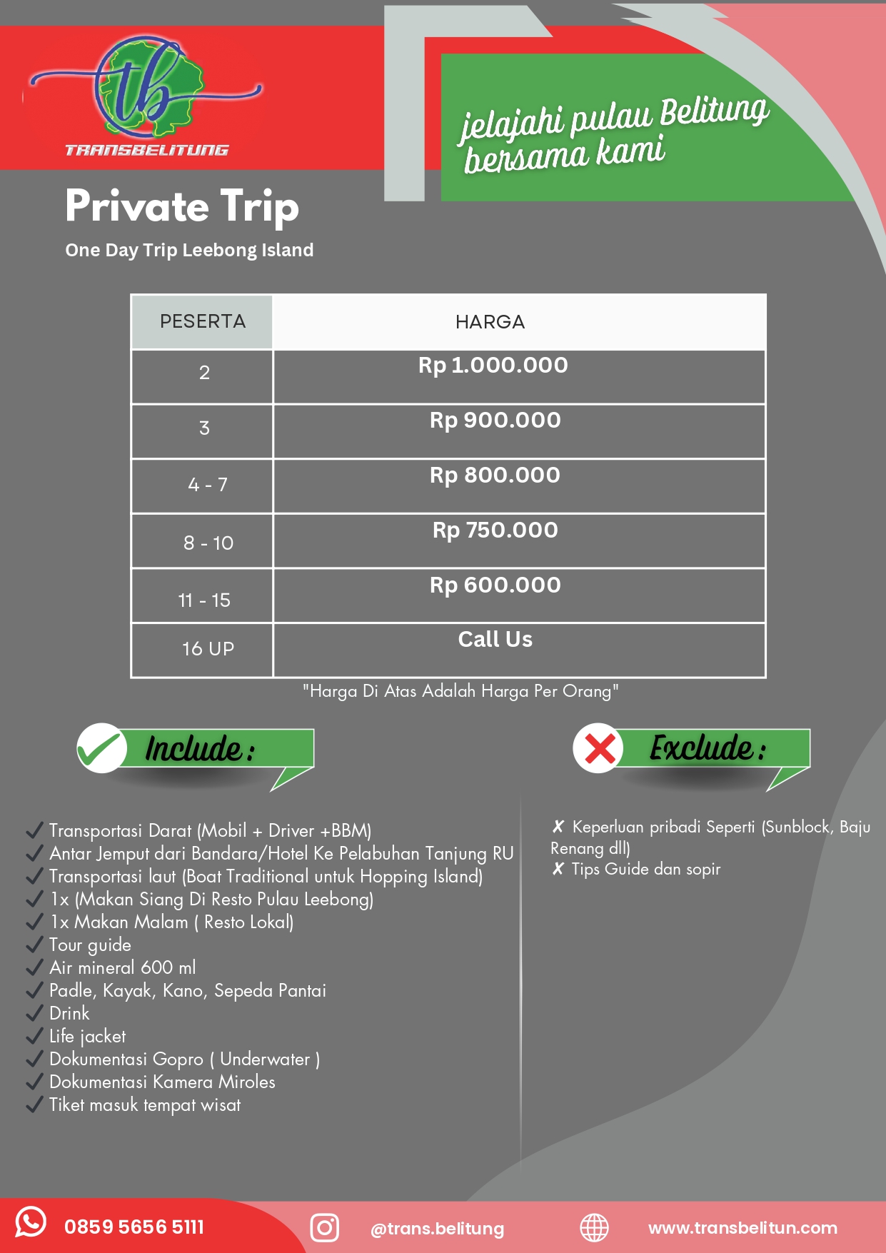 One Day Trip Leebong Island